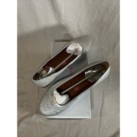 Ros Hommerson Odelle Silver Glitter Ballet Flats Flexble Womans Size 11.5 W/Box - Picture 7 of 16
